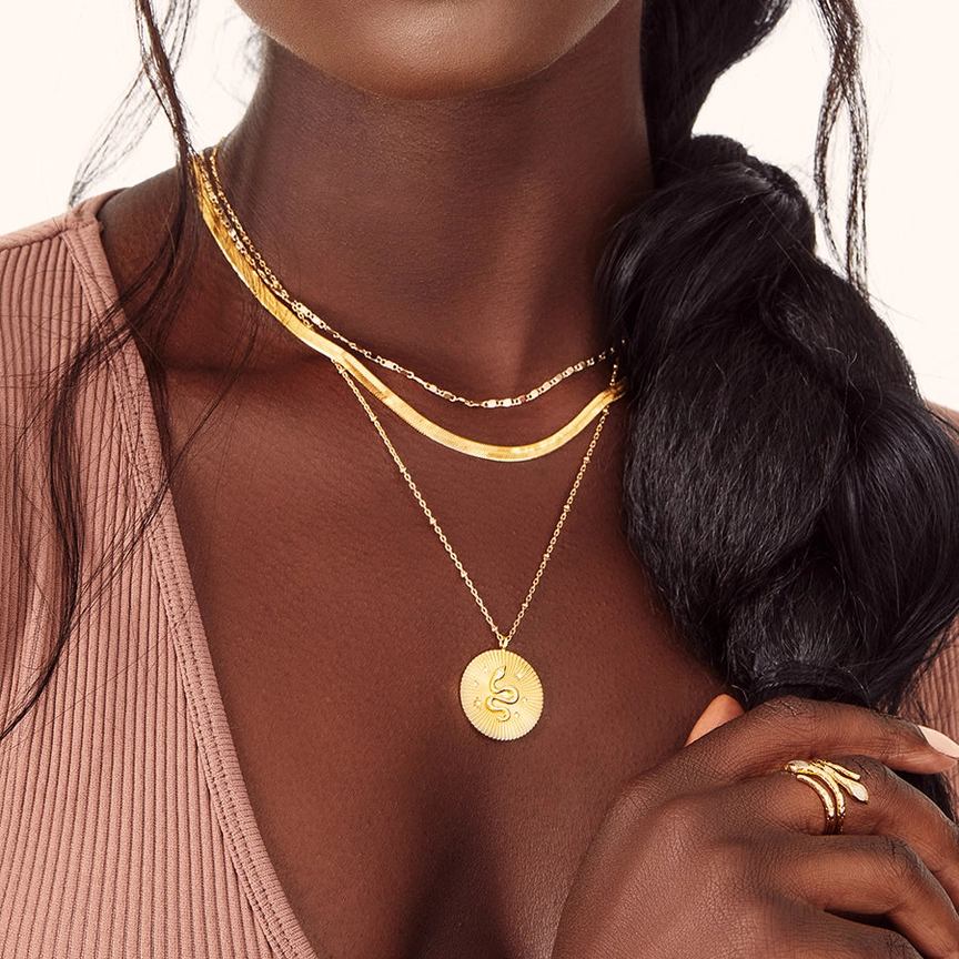 Mystic Serpent Coin Pendant Necklace 2.png