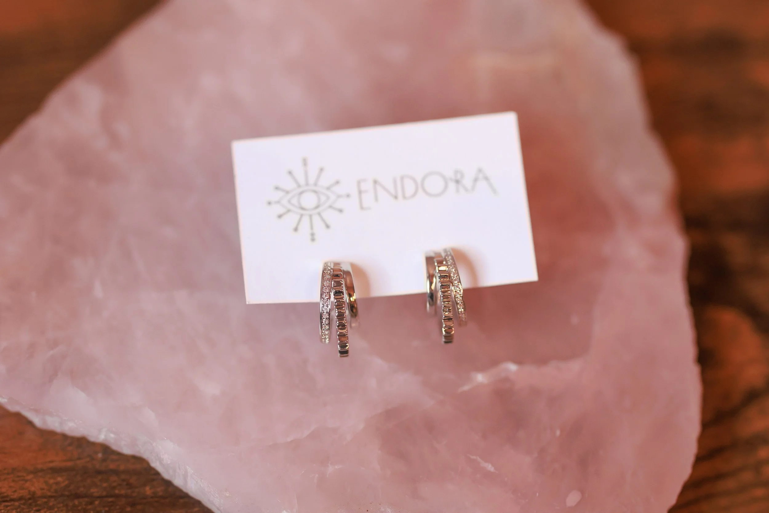 Textured Triple Hoops $76