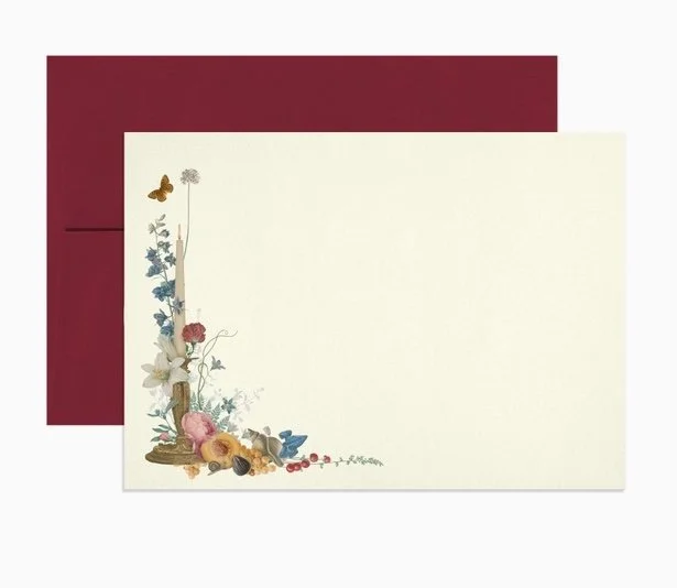 Candlestick Winter Notecard Set $16