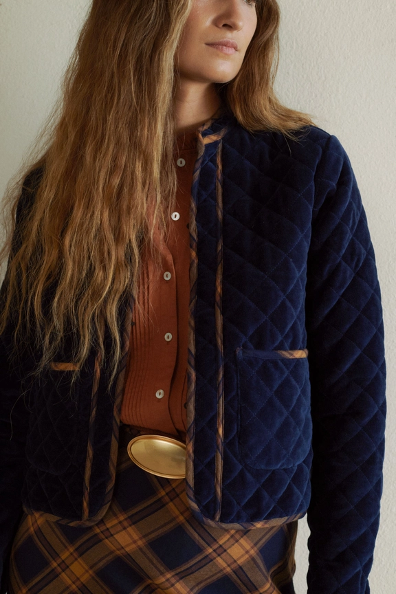 Quilted Navy Velvet Jacket 1.png