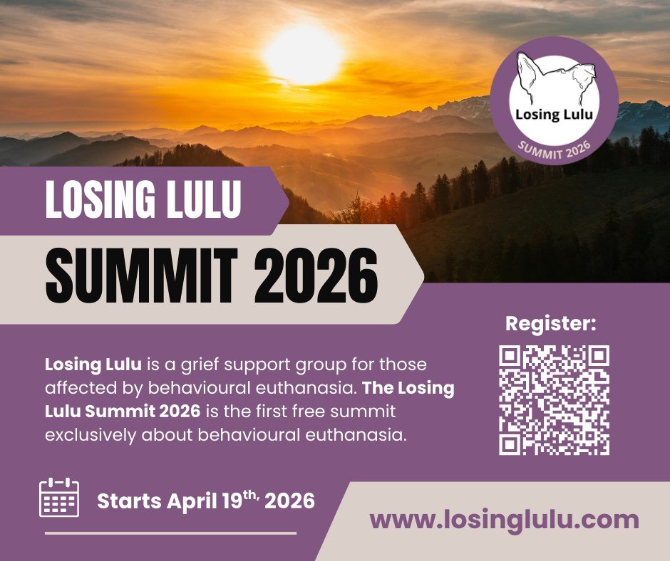 💜Dr. Erica will be attending the Losing Lulu Summit 2026, an event dedicated to supporting veterinary professionals and pet care providers who walk alongside families facing the incredibly difficult reality of behavioural euthanasia.

Behavioural eu