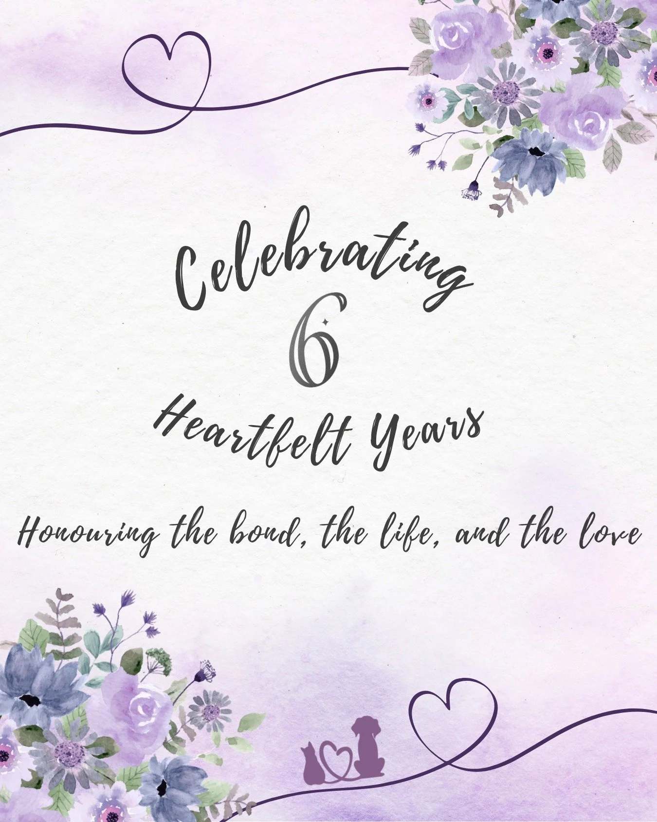 𝑺𝒊𝒙 𝒀𝒆𝒂𝒓𝒔 𝒐𝒇 𝑪𝒂𝒓𝒆, 𝑪𝒐𝒎𝒑𝒂𝒔𝒔𝒊𝒐𝒏 &amp; 𝑯𝒐𝒏𝒐𝒖𝒓𝒊𝒏𝒈 𝒕𝒉𝒆 𝑩𝒐𝒏𝒅 💜

𝘛𝘰𝘥𝘢𝘺 𝘮𝘢𝘳𝘬𝘴 𝘴𝘪𝘹 𝘺𝘦𝘢𝘳𝘴 𝘴𝘪𝘯𝘤𝘦 𝘸𝘦 𝘧𝘪𝘳𝘴𝘵 𝘣𝘦𝘨𝘢𝘯 𝘴𝘶𝘱𝘱𝘰𝘳𝘵𝘪𝘯𝘨 𝘱𝘦𝘵 𝘧𝘢𝘮𝘪𝘭𝘪𝘦𝘴 𝘪𝘯 𝘰𝘶𝘳 𝘭𝘰𝘤𝘢𝘭 𝘤𝘰?