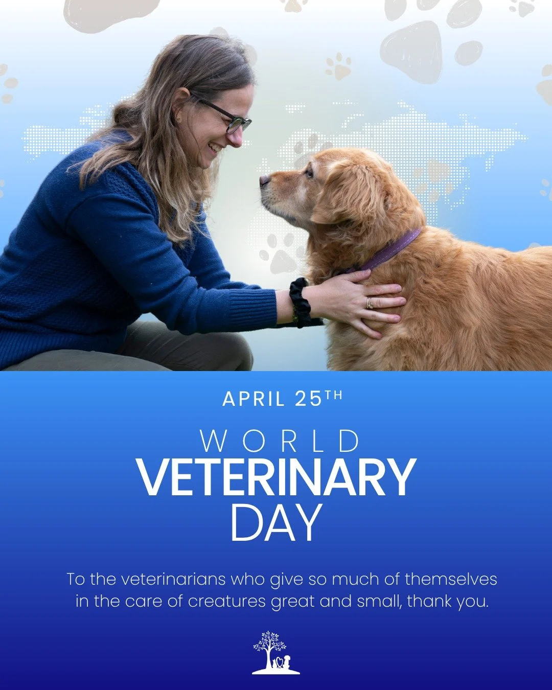 Today, we celebrate those who give so much of themselves in the care of creatures great and small. 🐾💙

From veterinarians to technicians, assistants, client care teams, and support staff &mdash; it takes a compassionate and dedicated team to care f