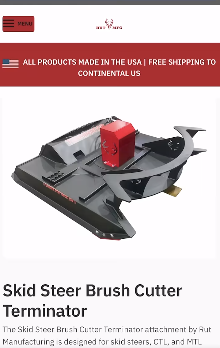 Cutting brush, fast and easy!  @RutMFG ​