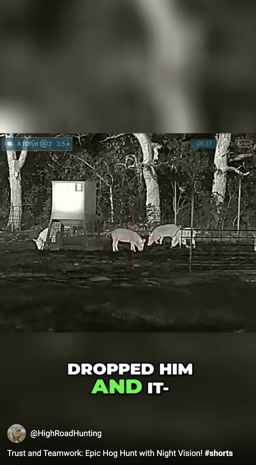 Trust and Teamwork: Epic Hog Hunt with Night Vision! #shorts