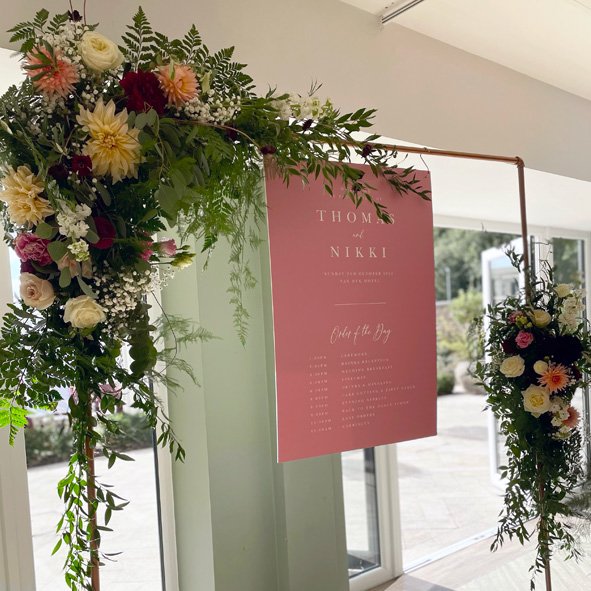 Wedding venue decoration flowers
