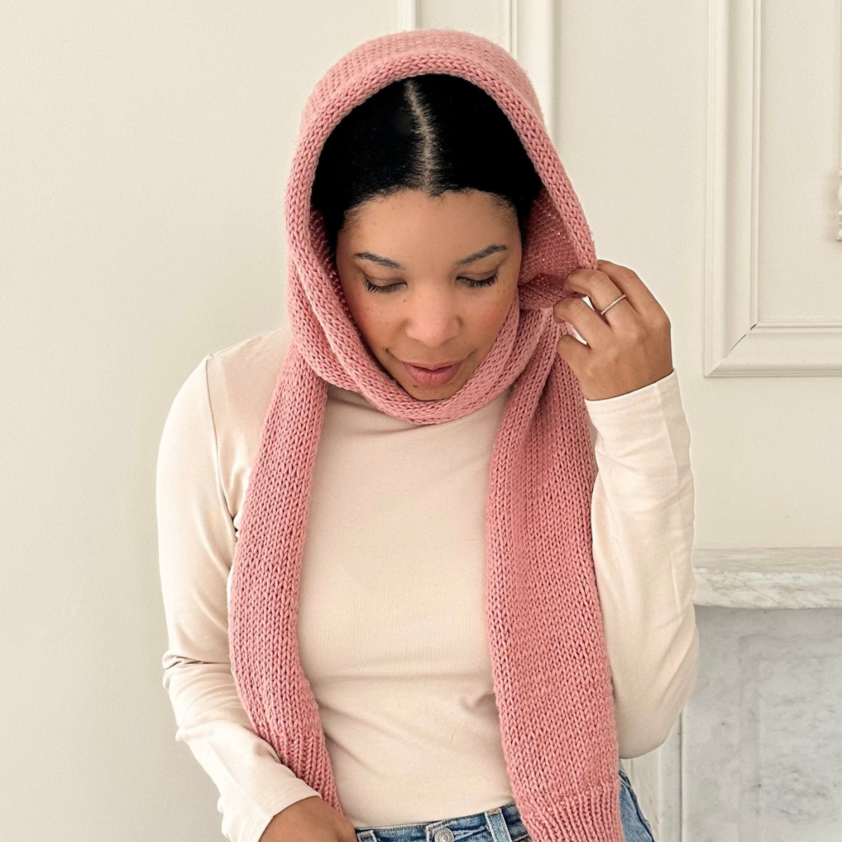 The Lakeshore Scoodie: An Easy Knit Hooded Scarf