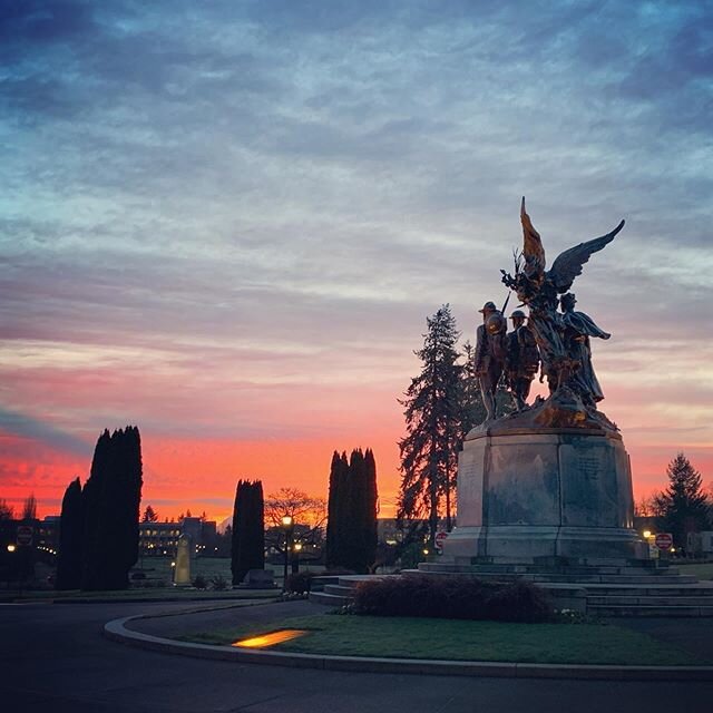 Good morning on this 18th day of the 2020 legislative session! This amazing view is from the west side of the Winged Victory Monument which was dedicated in 1938 to honor the memory of WWI veterans. Enjoy the sun while it lasts!