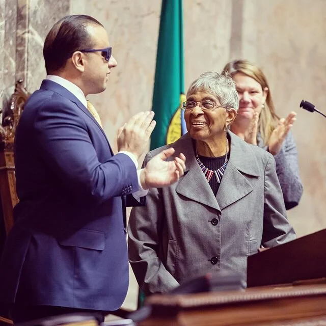 It was an honor to welcome Senator Rosa Franklin on the Senate floor today. Senator Franklin was chosen by the Legislative Oral History Committee to have her oral history, &ldquo;Rosa Franklin: A life in health care, public service, and social justice&rdquo; documented for her years of advocacy. Thank your for all that you do, Senator Franklin!