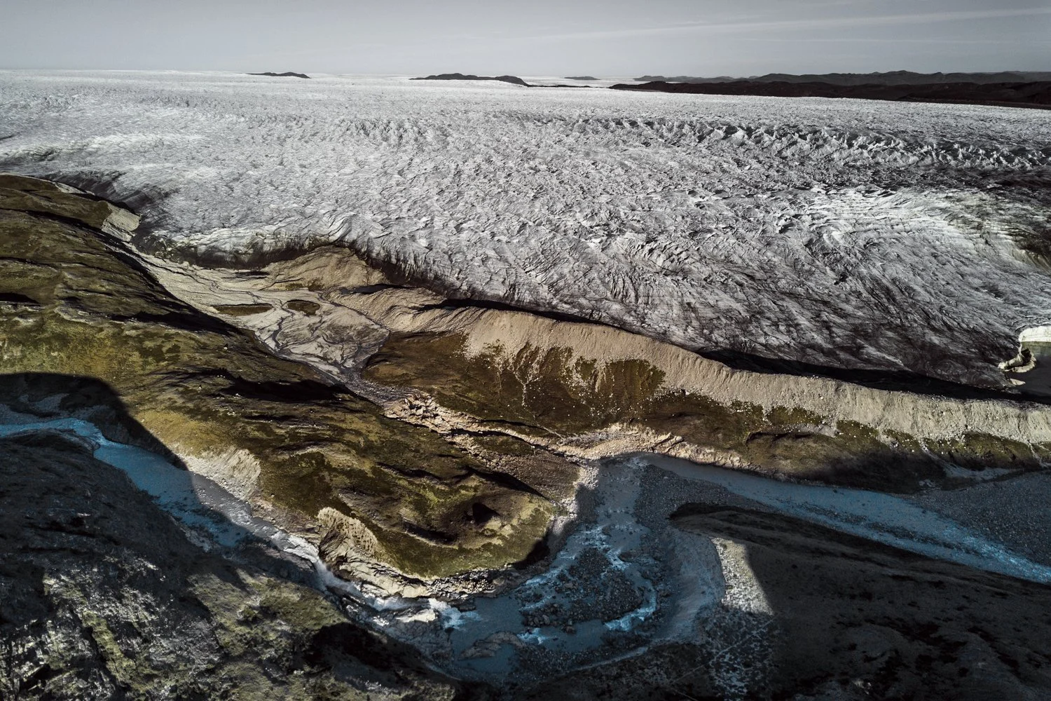 The edge of the ice sheet -Kangerlussuaq, Greenland Fine art print on aluminium in frame, 114x169cm , edition 7+3 AP