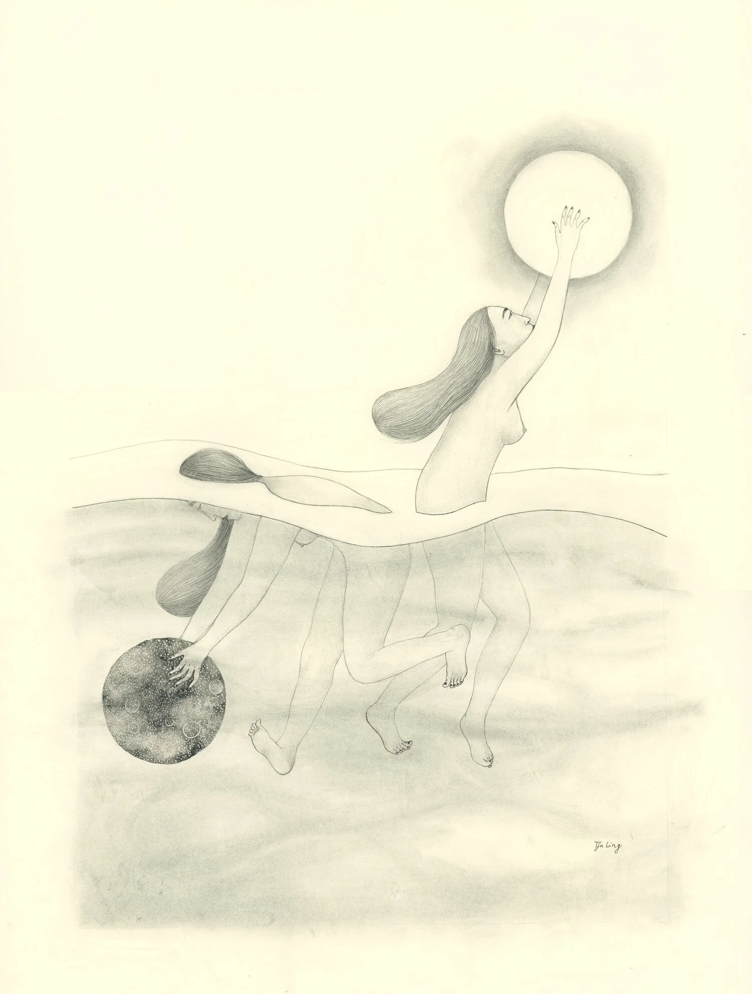  Mother, 2017, pencil on paper, 52 x 38 cm 