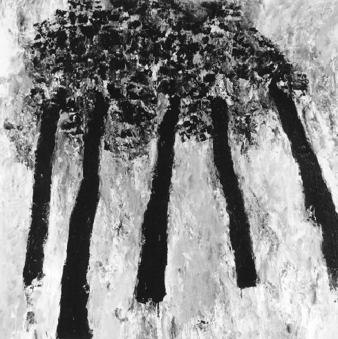  Baumgruppe, 1998, oil on canvas, 200 x 200 cm 