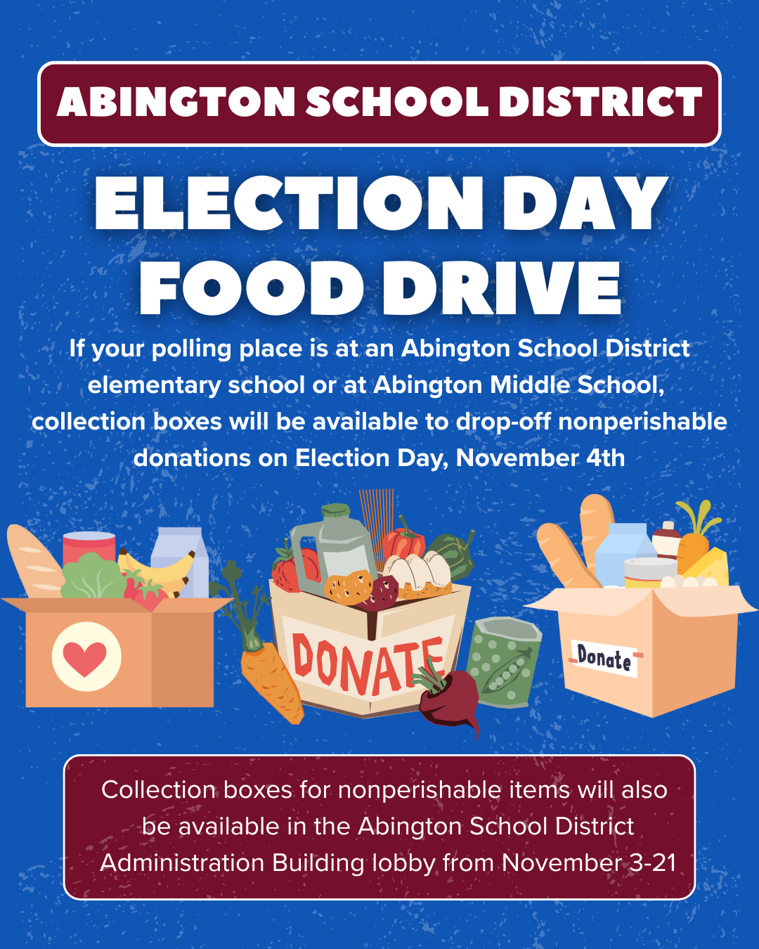 ASD Polling Place Food Drive
