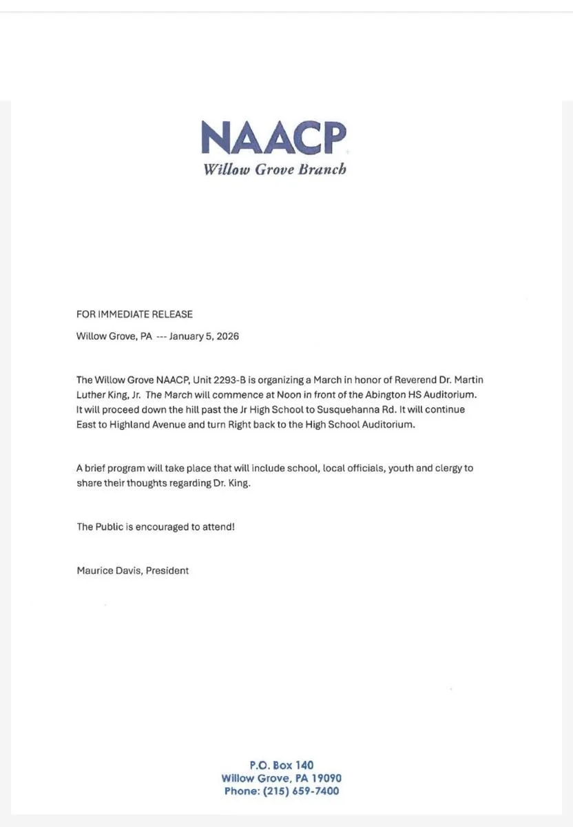 NAACP Willow Grove Martin Luther King Jr. Day March