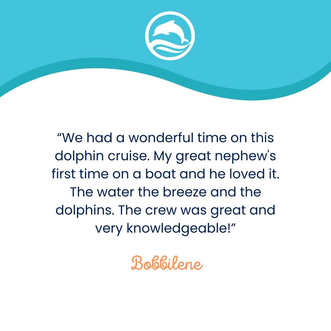 &ldquo;We had a wonderful time on this dolphin cruise. My great nephew's first time on a boat and he loved it. The water the breeze and the dolphins. The crew was great and very knowledgeable!&rdquo; -Bobbilene

#PremeirDolphinCruise #PensacolaBeach