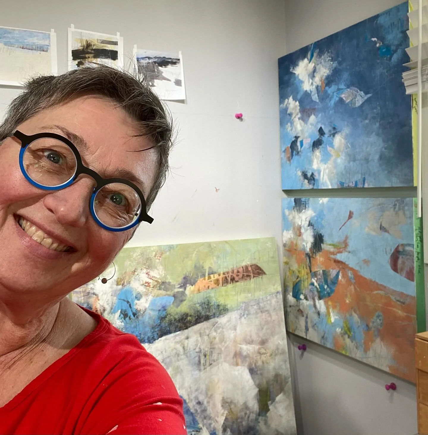 Haven’t had a ton of studio time in the last week or two, but today I finished two more paintings for my solo exhibition in the spring of 2026. I figure I need 12 paintings. Seven done, three in progress, and two more needed after that. So if I