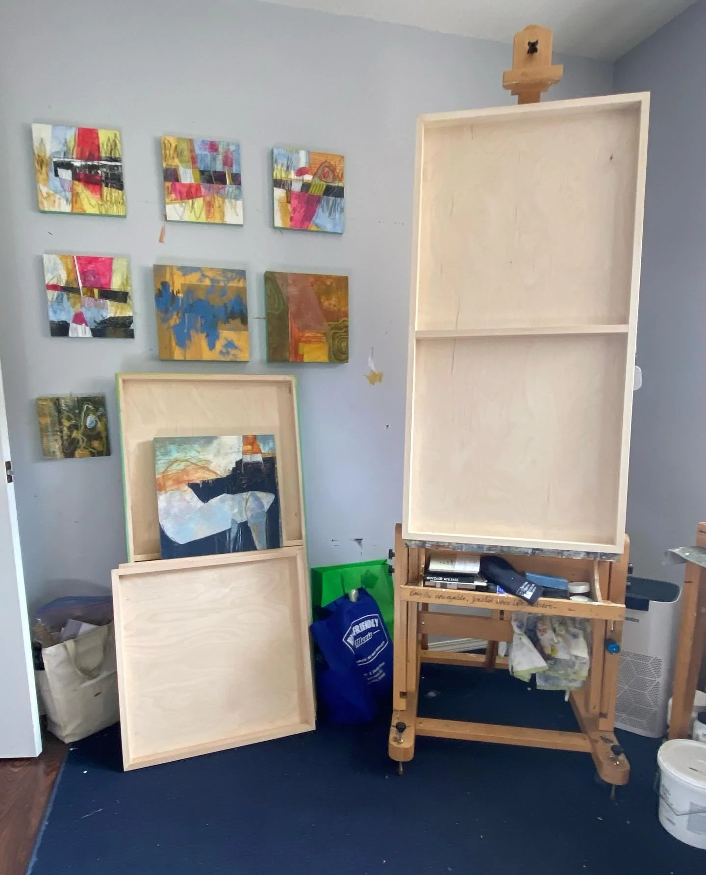 So what happens after the exhibit closes? The gallery staff and volunteers packed the paintings carefully. We made two trips in to the city to pick them up. Delivered paintings to their new homes. Prepared invoices/receipts. While the exhibit was on,