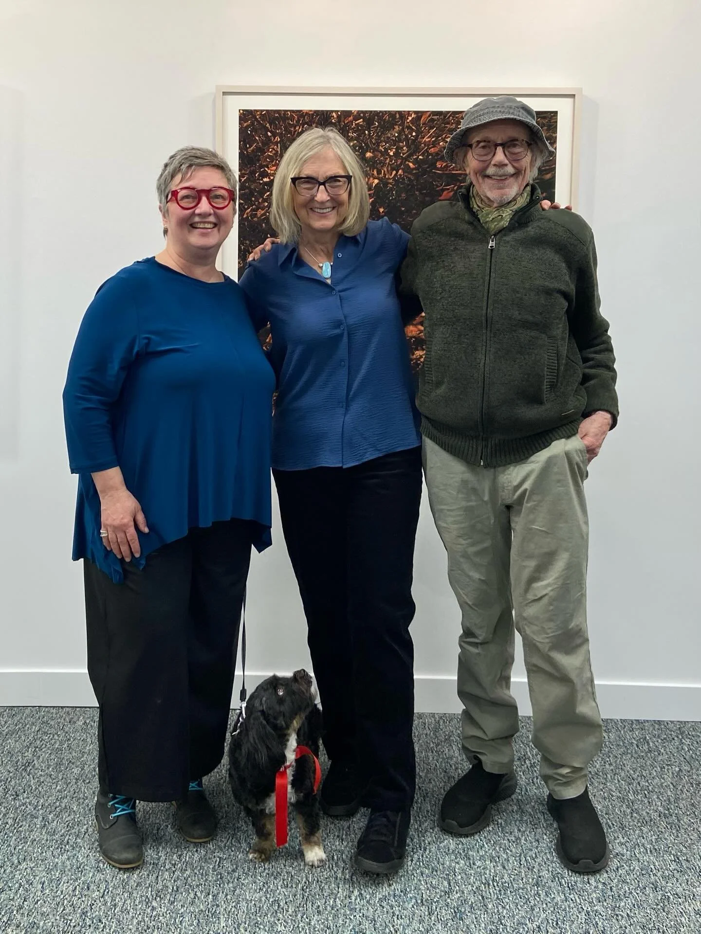 Alberta Society of Artists artists @lorisokoluk, @linda.craddock.art and Peter Deacon at the opening of Linda&rsquo;s show at @bugeralambart. Beautiful work and great conversation. If you are in Edmonton, I highly recommend going to see her work! 
 
