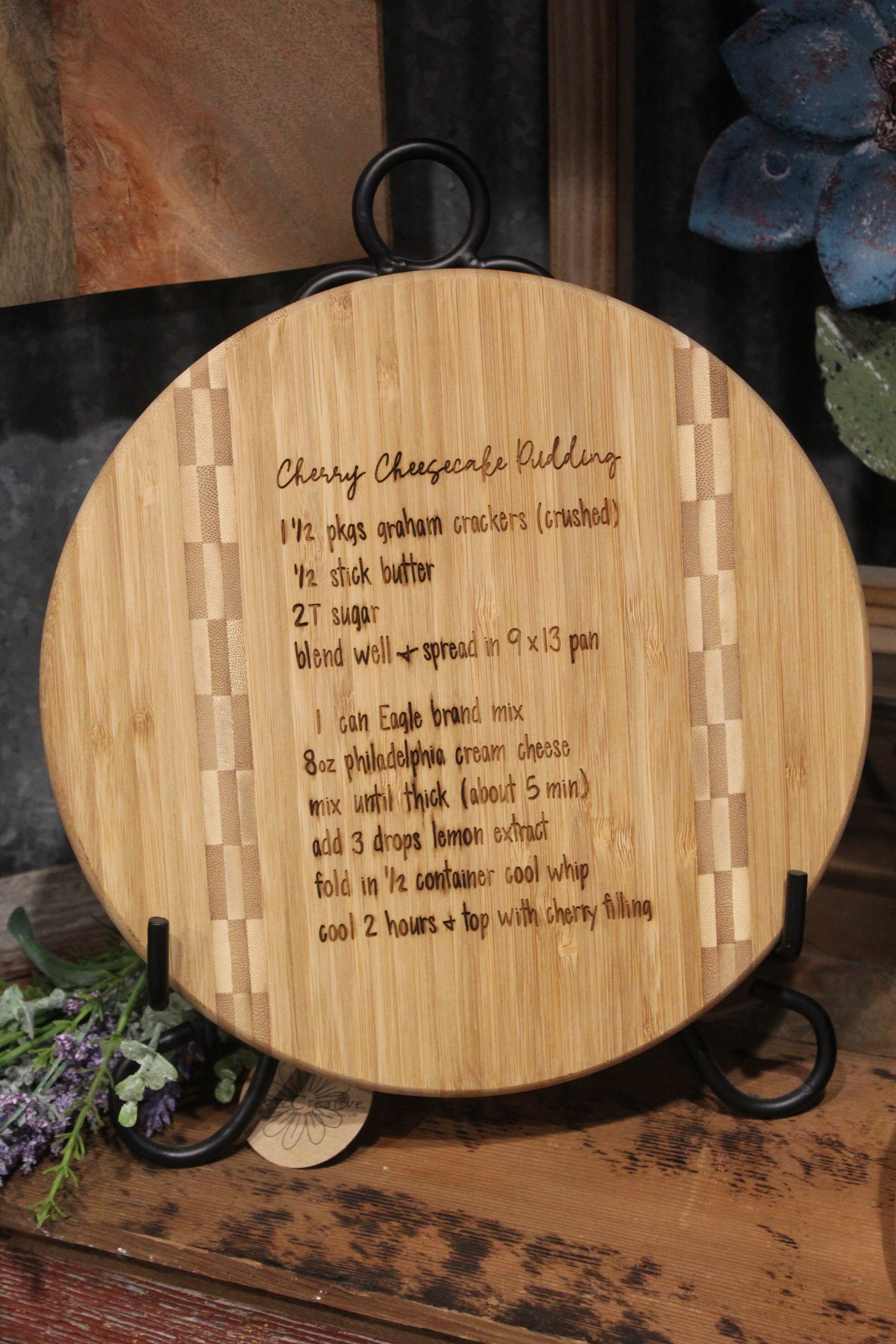 Personal Recipe Wooden Plaque — Blossoming Creations