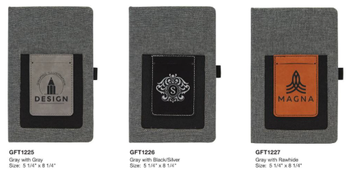 Customizable Laserable Leatherette Canvas Journal — Blossoming Creations