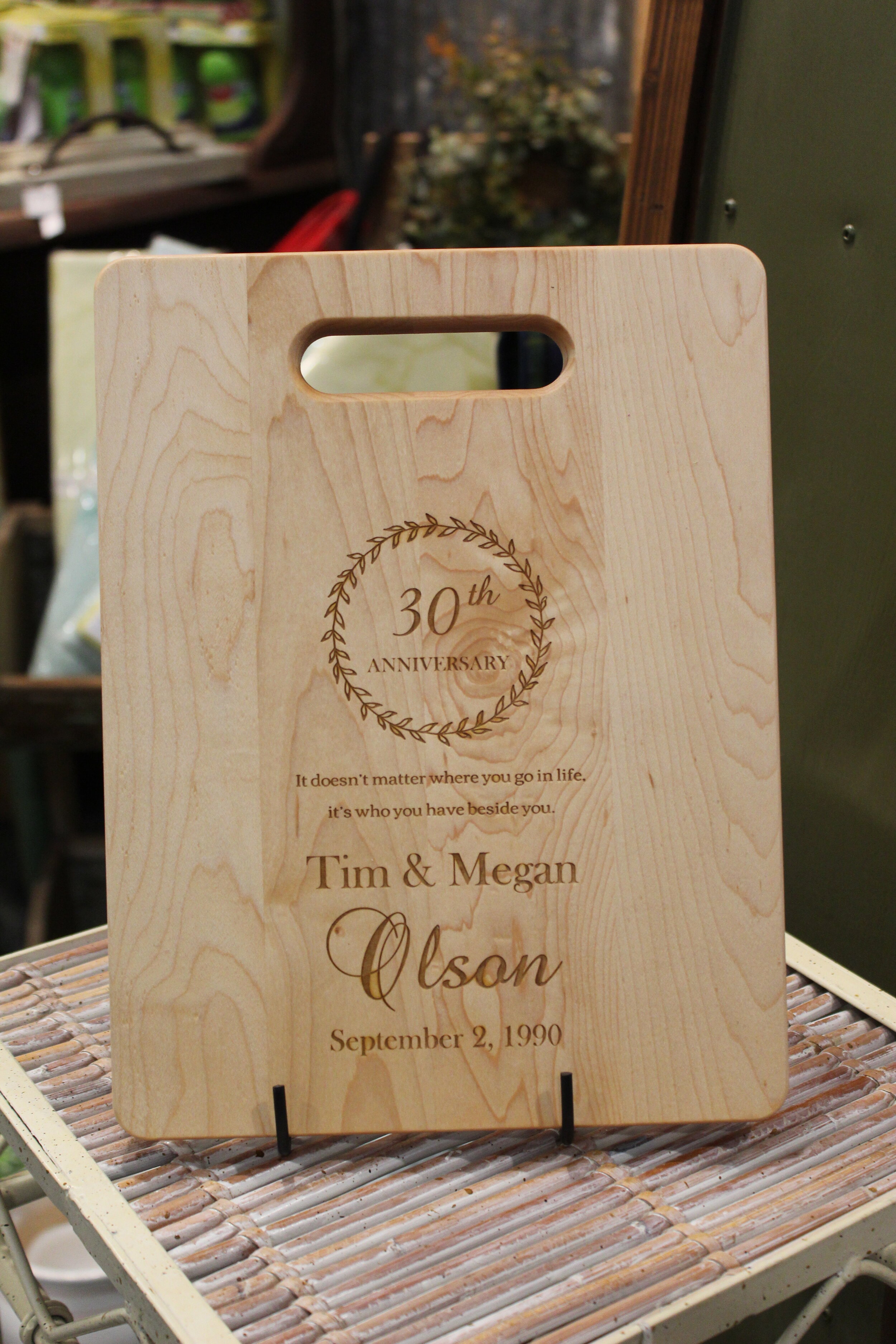 Laser Engraved Wood Cutting Board