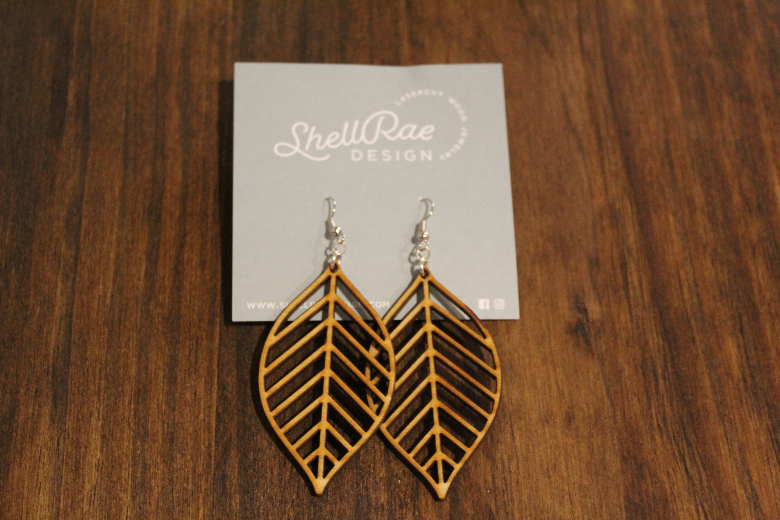 Geometric Leaf Earrings