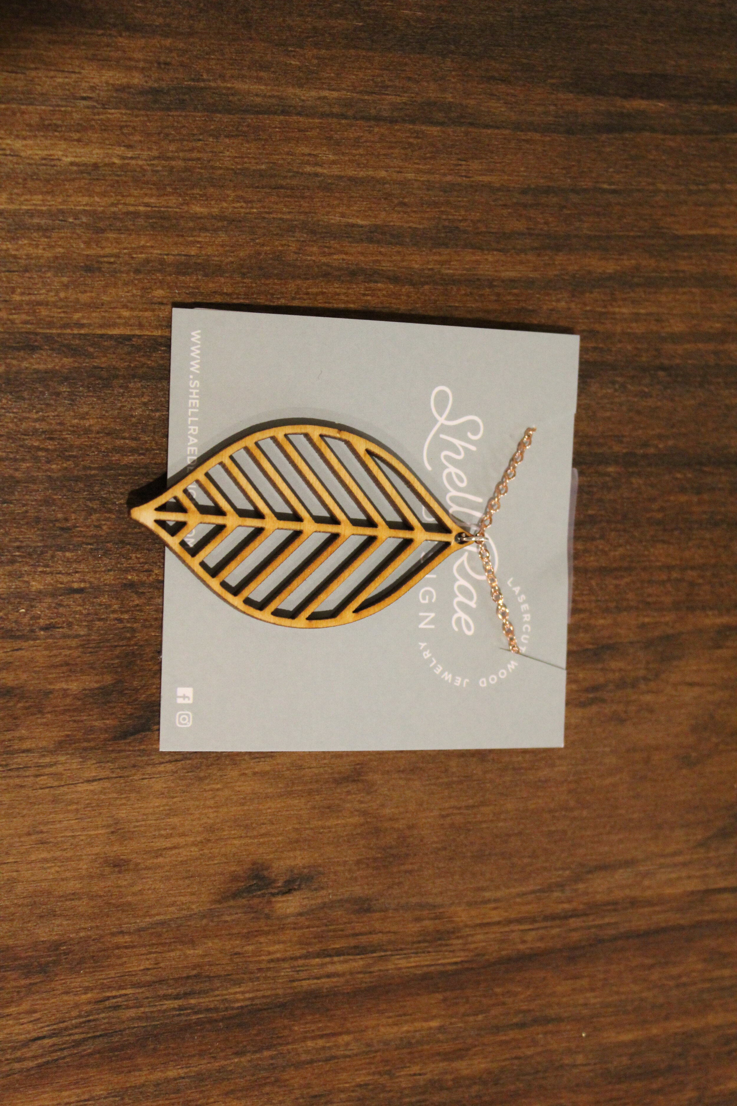 Geometric Leaf Pendant