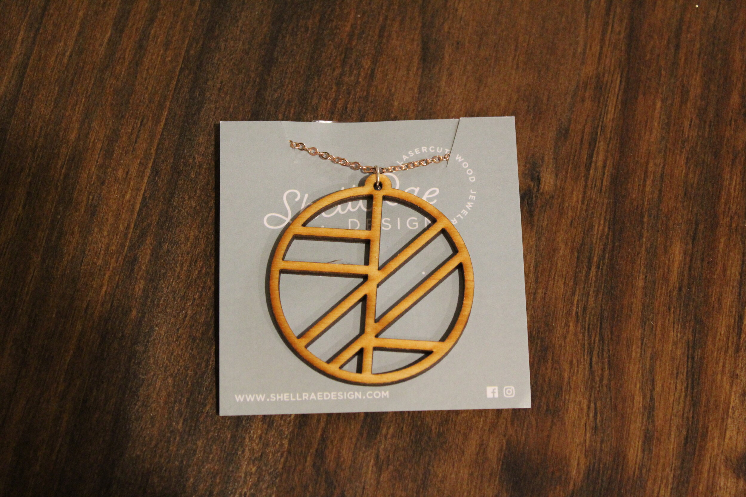 Geometric Circle Pendant