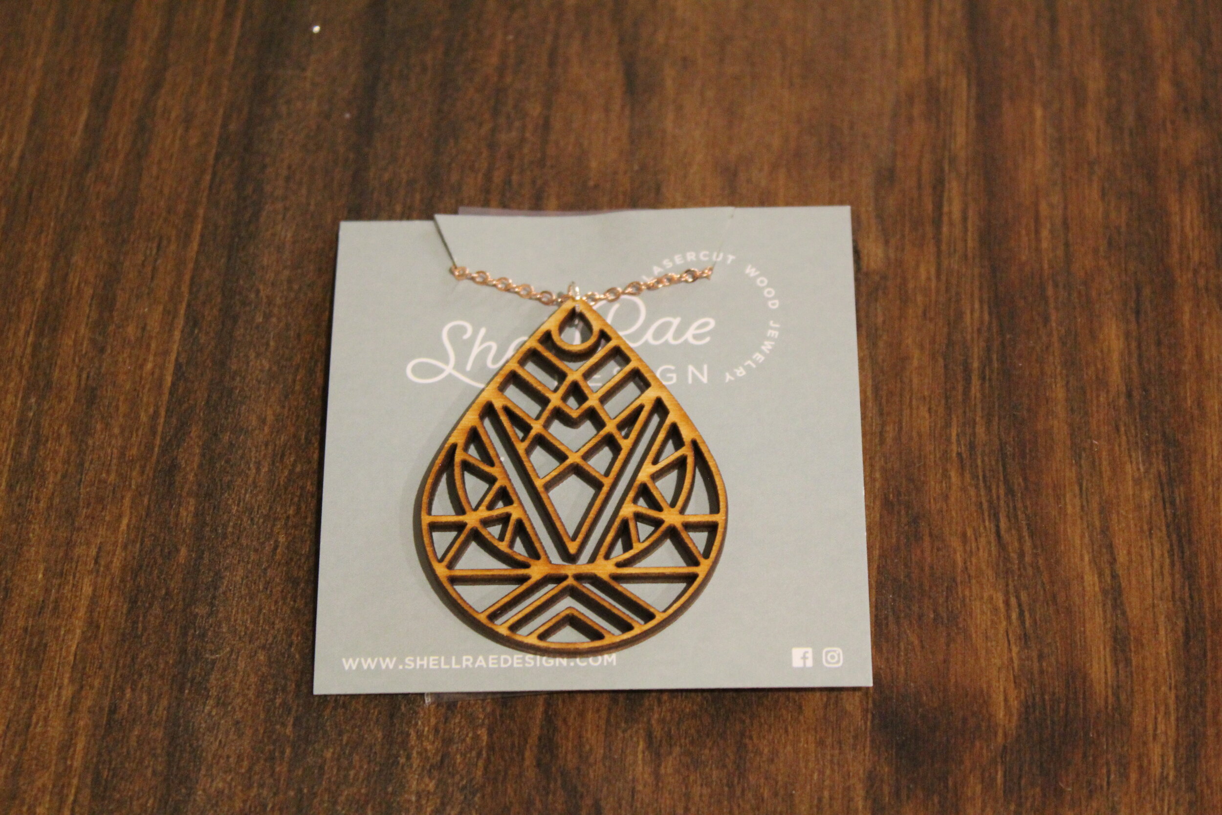 Geometric Teardrop Pendant