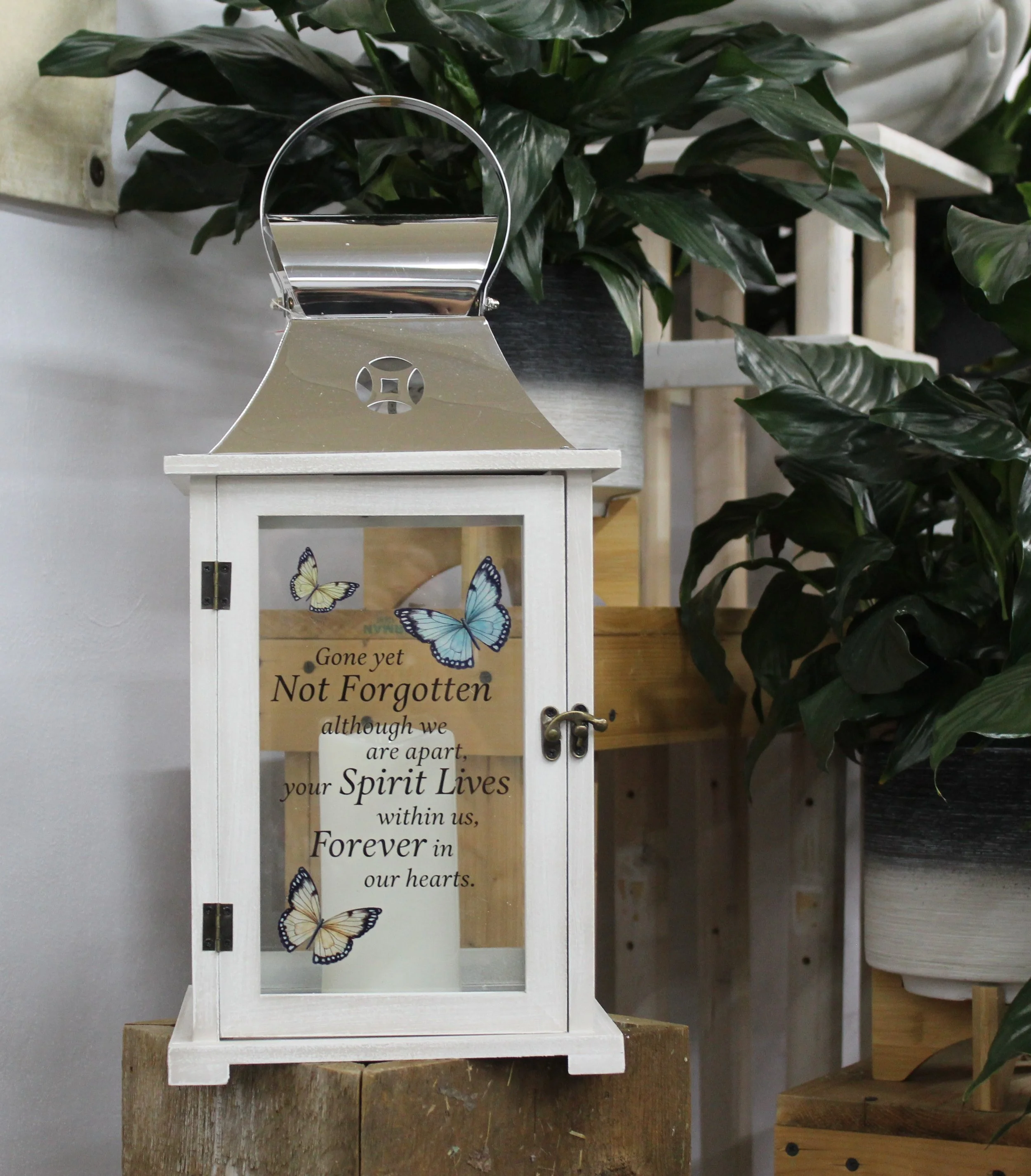 Butterfly Memorial "Forever In Our Hearts" Lantern
