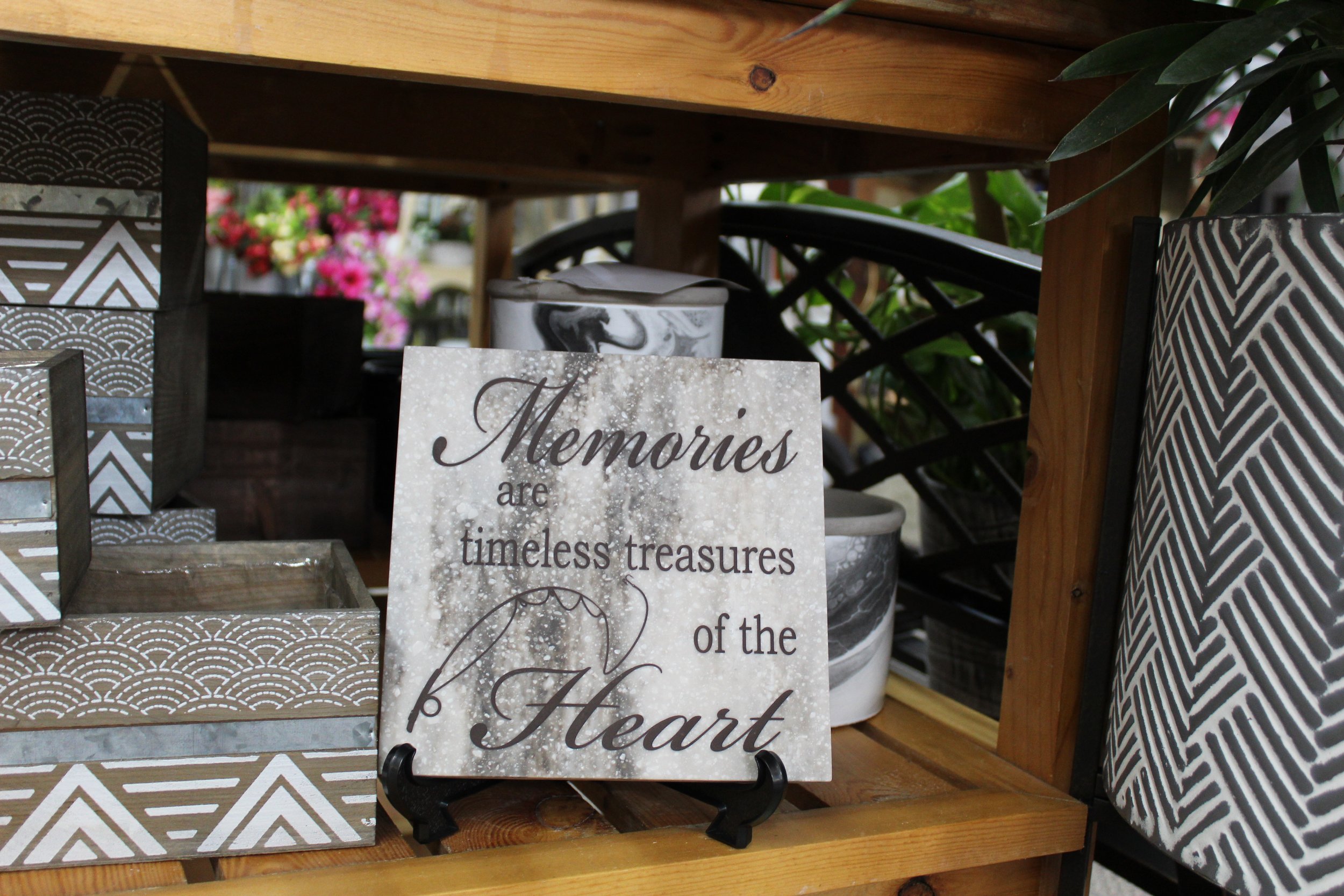 "Memories are timeless treasures..." 8 x 8 Corian Tile