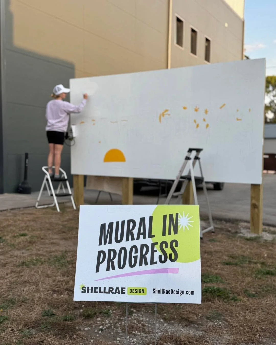 Bringing color and creativity to Emmetsburg! 🎨 ShellRae Design is painting a beautiful mural for our town &mdash; and we&rsquo;re proud to have made the sign that shares the story in progress. Local art, local design, and a whole lot of hometown pri