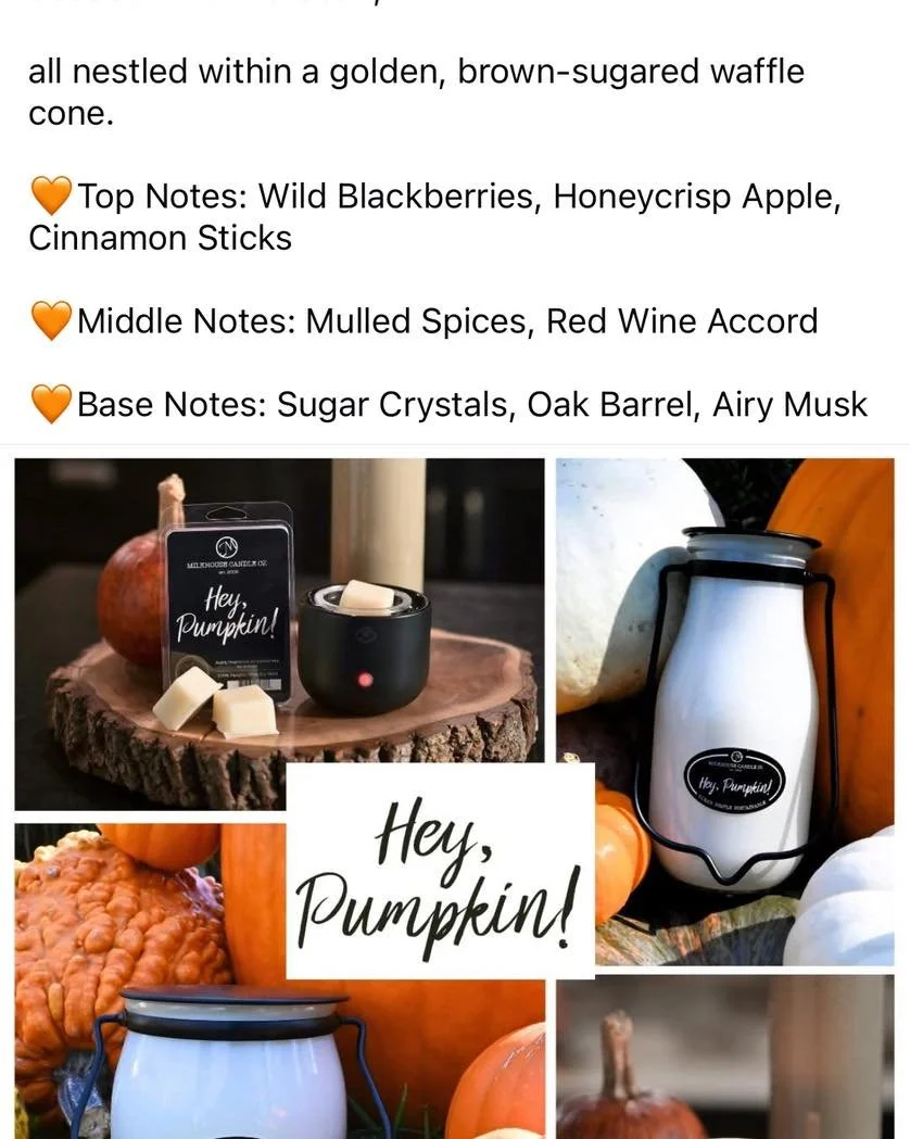 Stop tomorrow for Moonlight Madness and grab your favorite Fall scents!  Last time for the season.