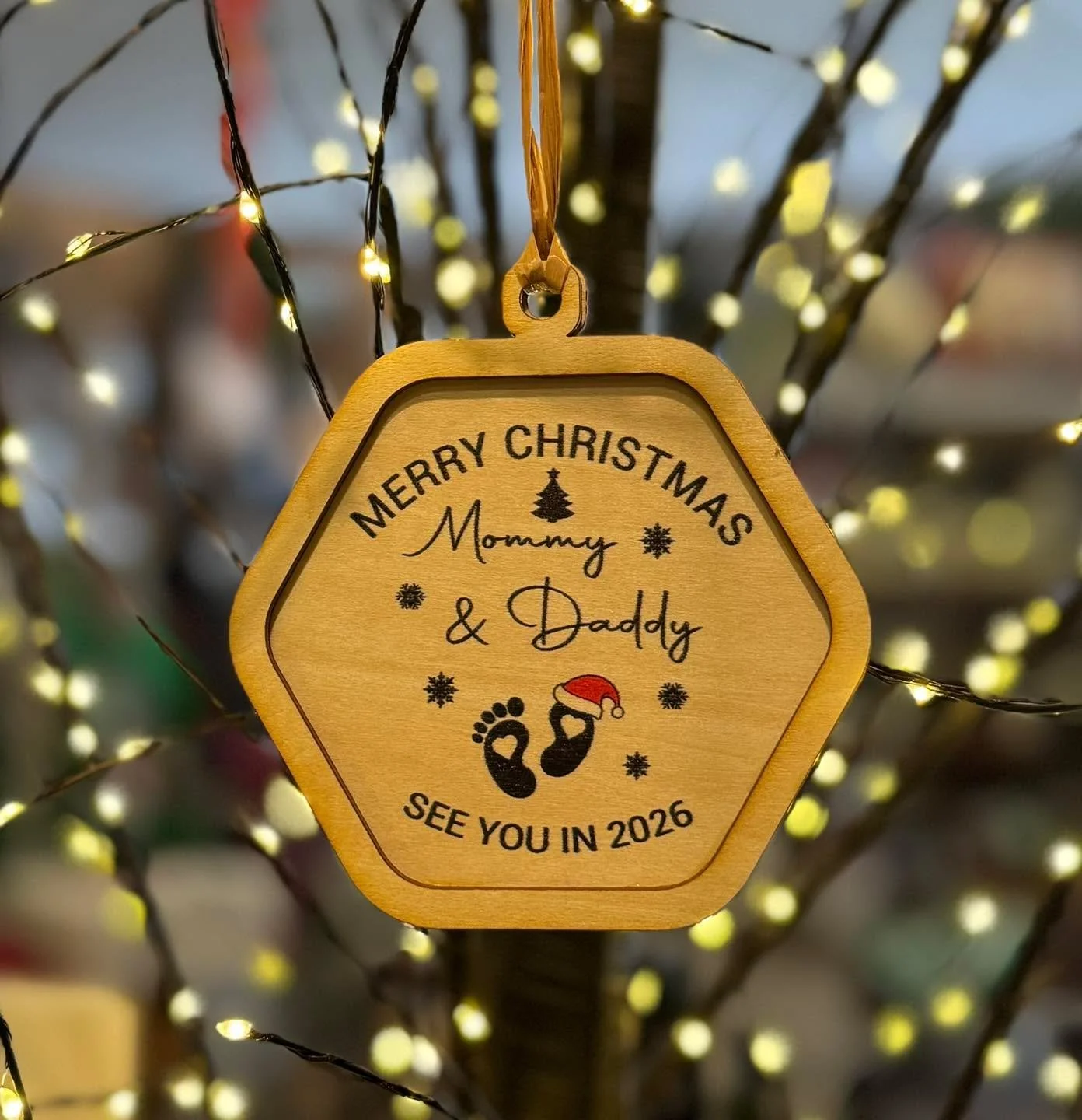 We are busy creating custom ornaments! Made right here in our shop at Blossoming Creations  downtown Emmetsburg!