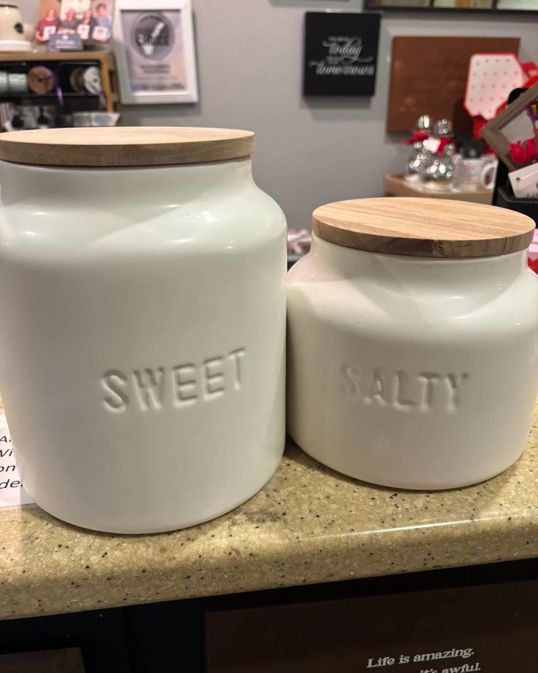 Are you a sweet or a salty!  Or better yet a handful of each!  Love this canister set❤️