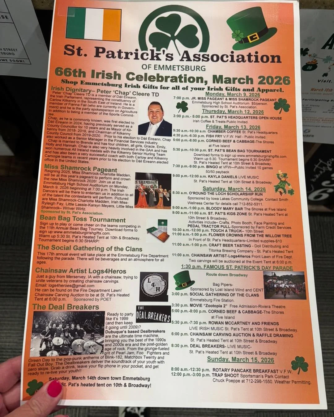 The activities have begun! We hope you will join us for the fun this weekend in Emmetsburg ☘️ Emmetsburg visitor&rsquo;s guides have arrived.  We have them on the counter! Stop and grab a complimentary issue.☘️