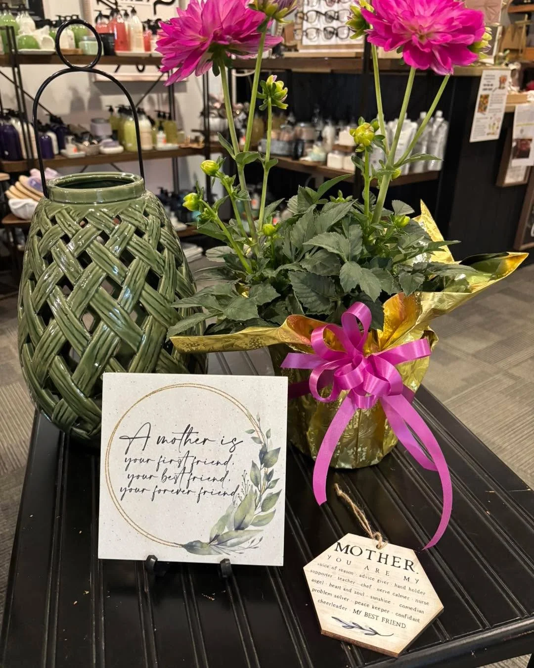 From greenhouse glow-up ➡️ downtown darling 💐✨

Snag those stunning dahlias at the garden center, then swing them uptown to our floral shop and we&rsquo;ll wrap them up pretty (and FREE)&mdash;because your flowers deserve a main character moment. 🌸