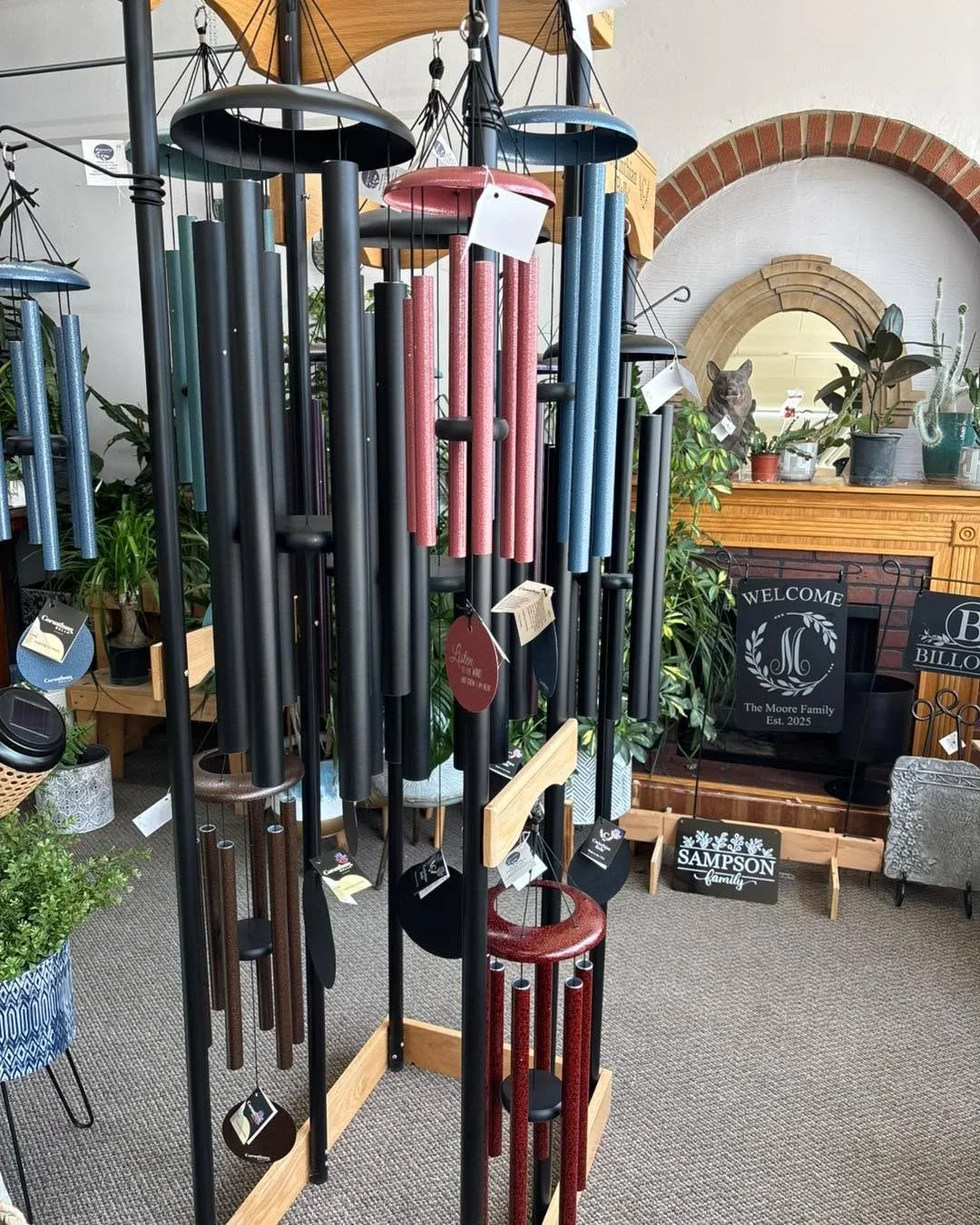 Another item for outside or a beautiful gift to others&hellip;Corinthian Bells Wind-Chimes! We have carried these for years!  We can personalize them too.  Stop in to hear the beautiful sounds🎶