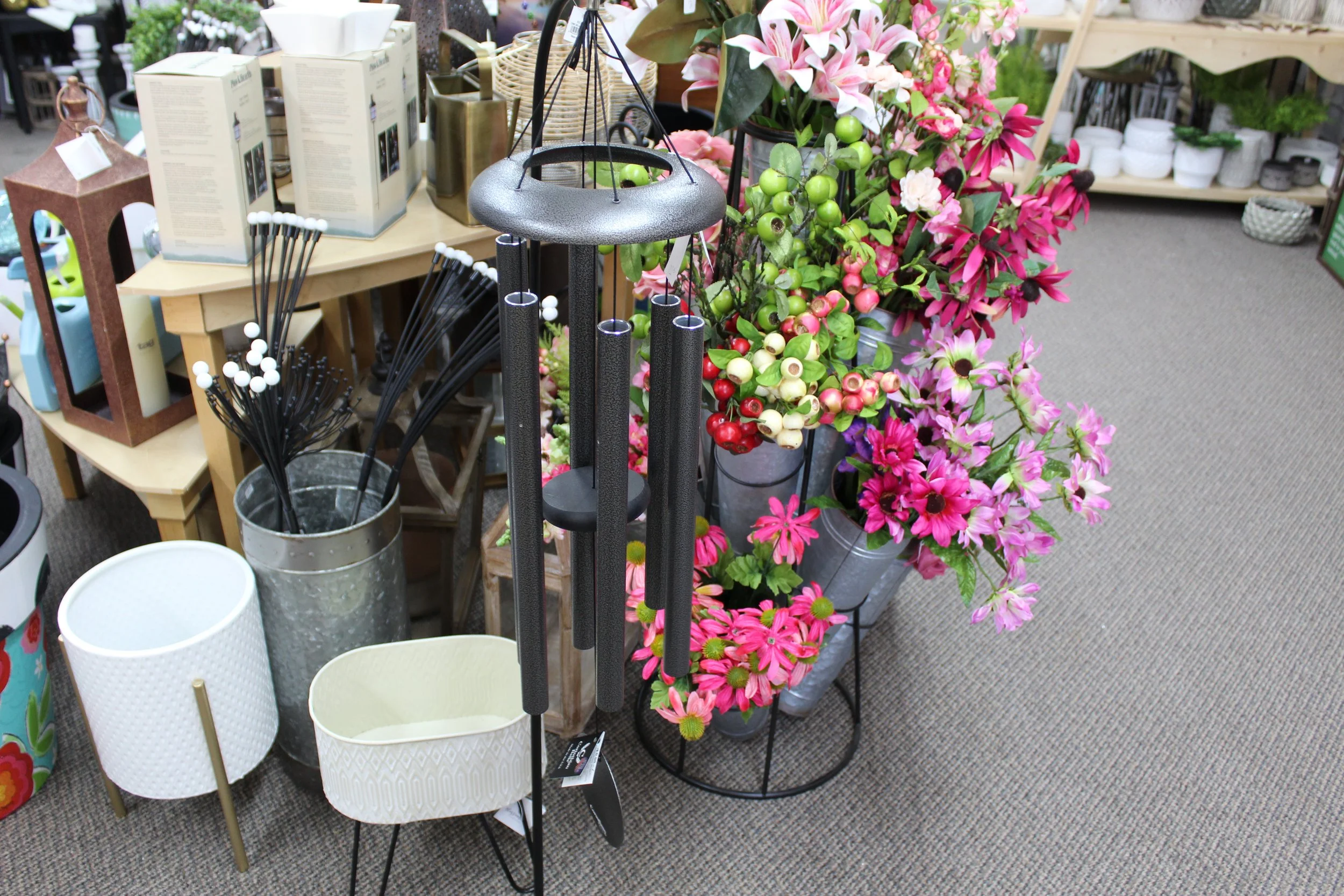 27" Corinthian Bells Wind Chime- Charcoal Grey Color