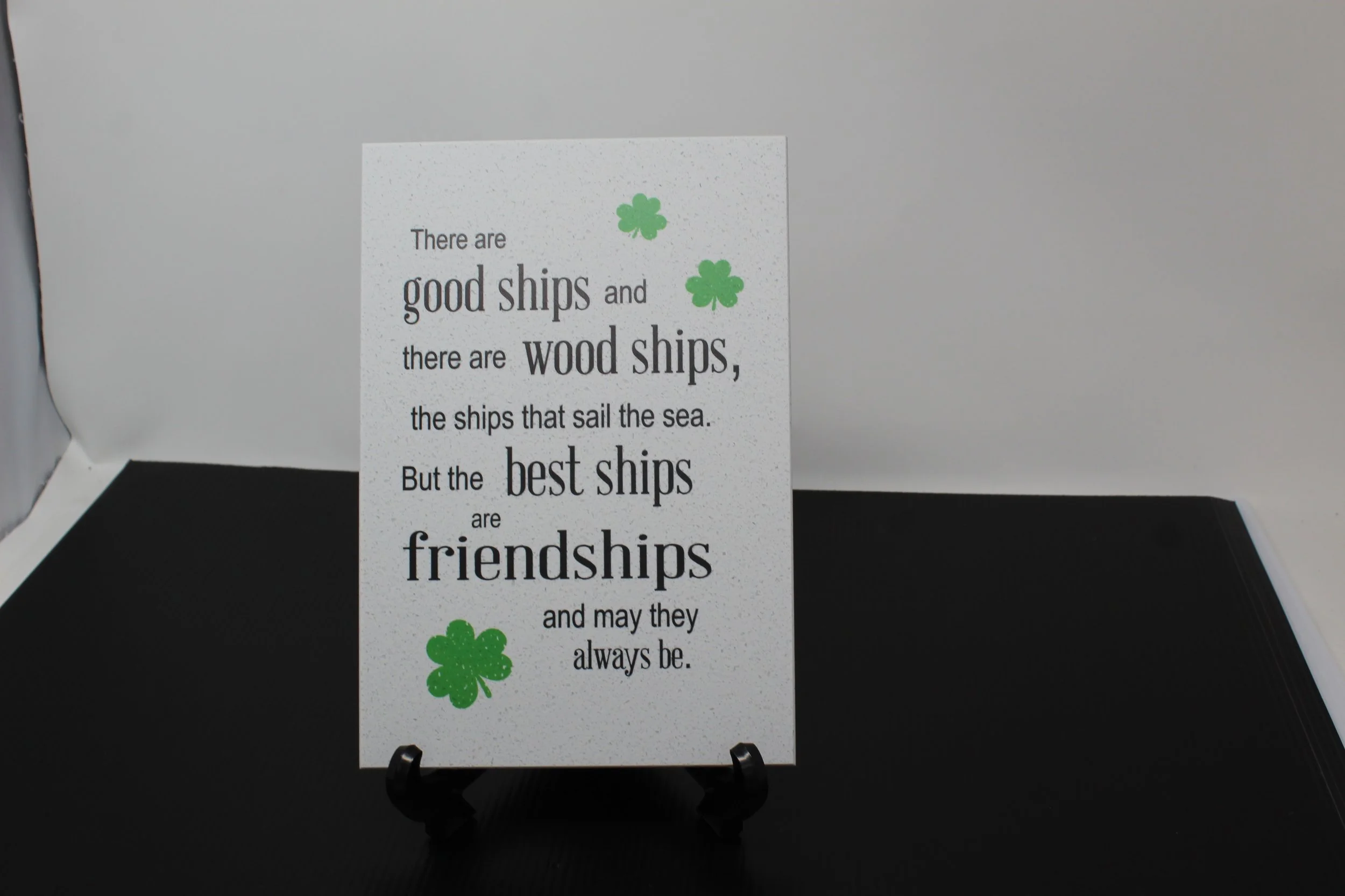 "There are Good Ships..." 9x6 Friendship Corian Tile