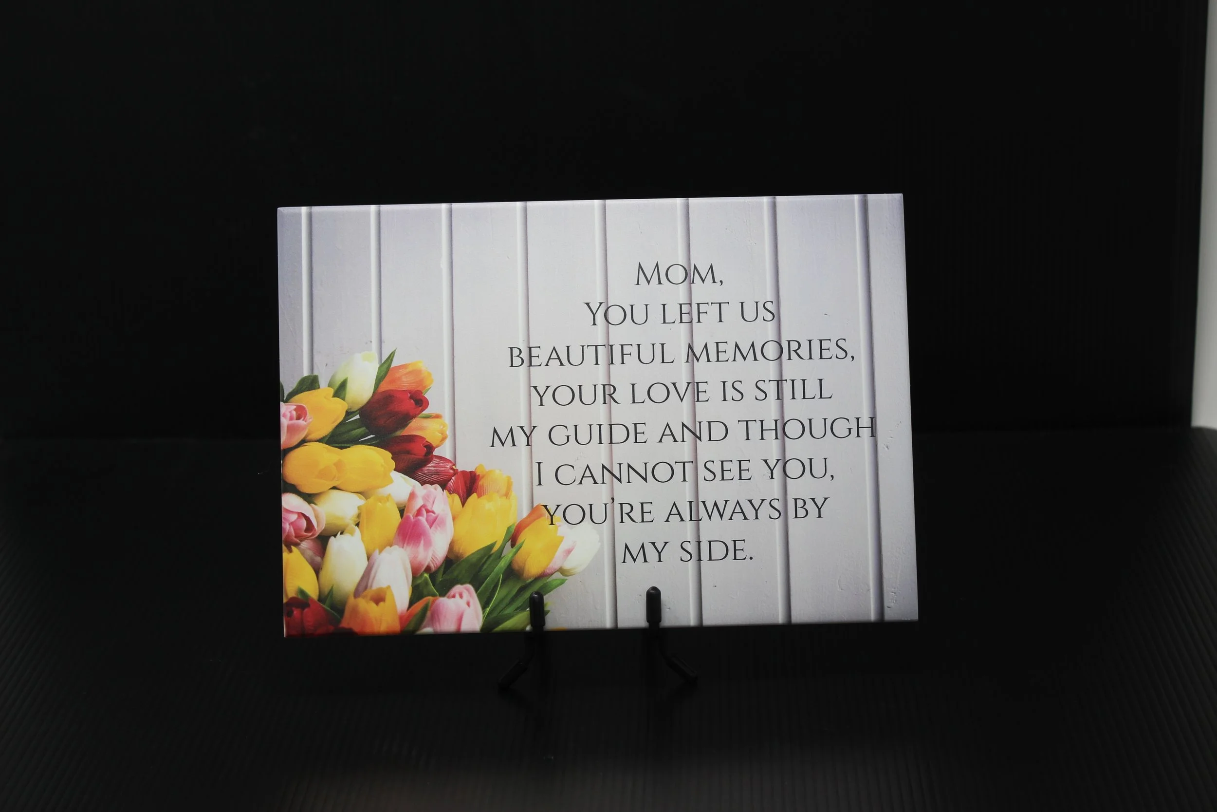 Mom, you left us beautiful memories... 6.5x9.5 Corian Tile