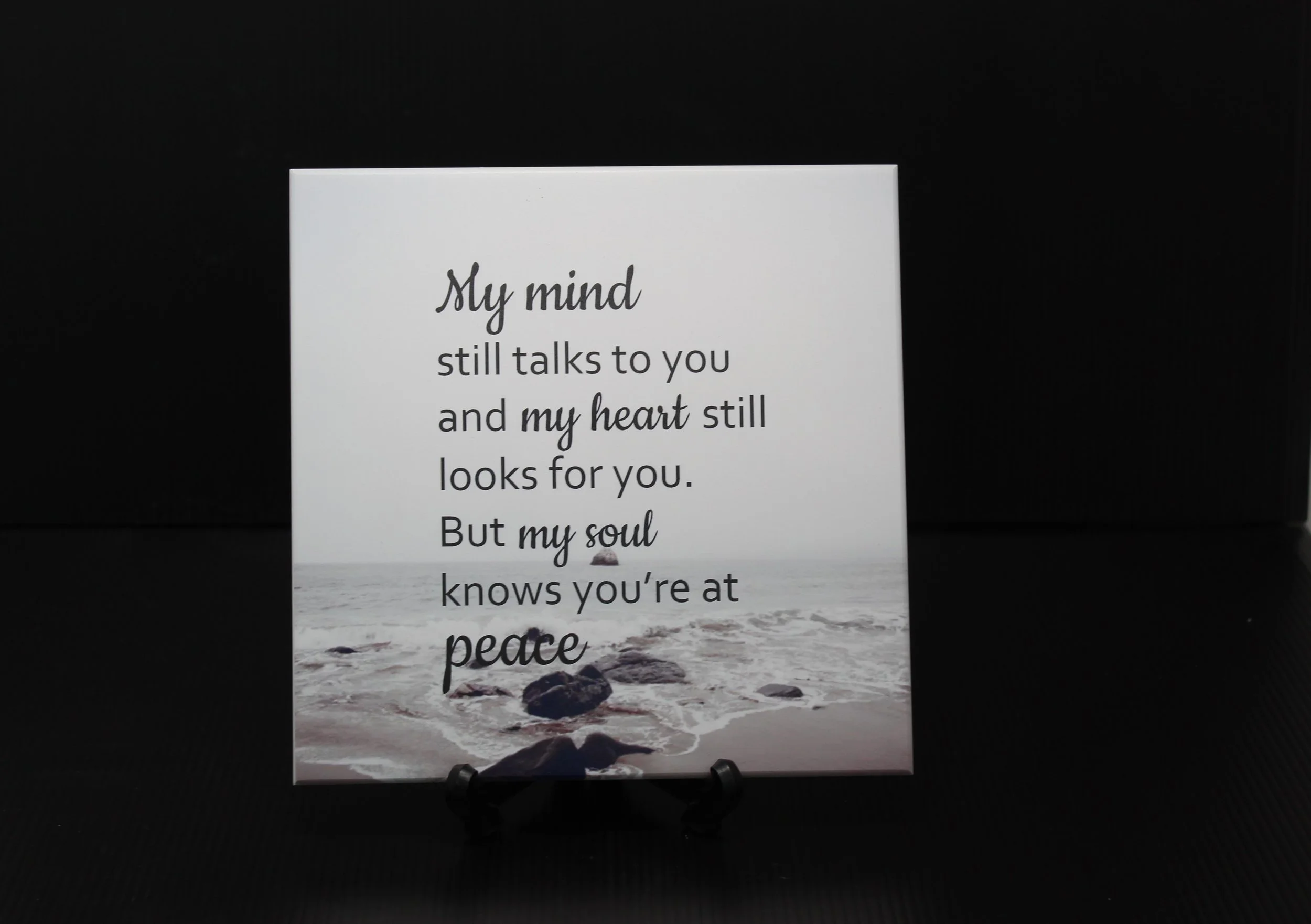 My Mind still talks to  you, Ocean 8x8 Corian Home Decor