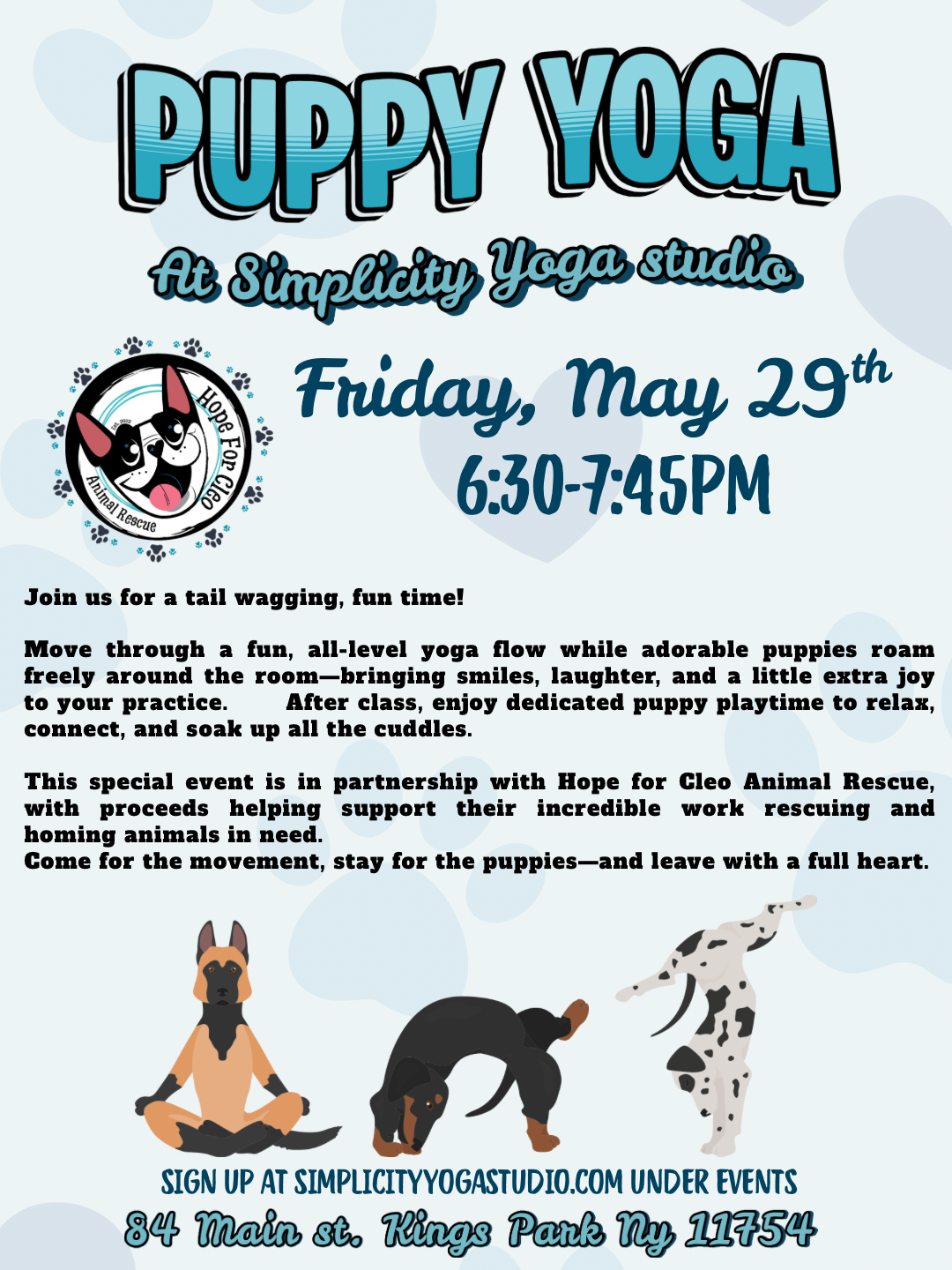 Puppy Yoga May 29th