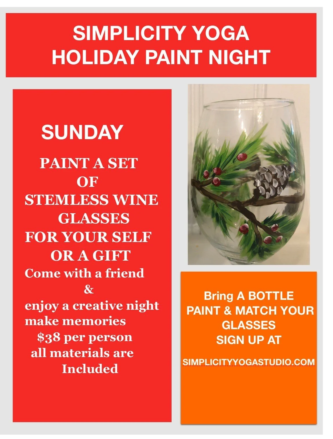 CRAFT NIGHT 12/14 - HOLIDAY WINE GLASSES