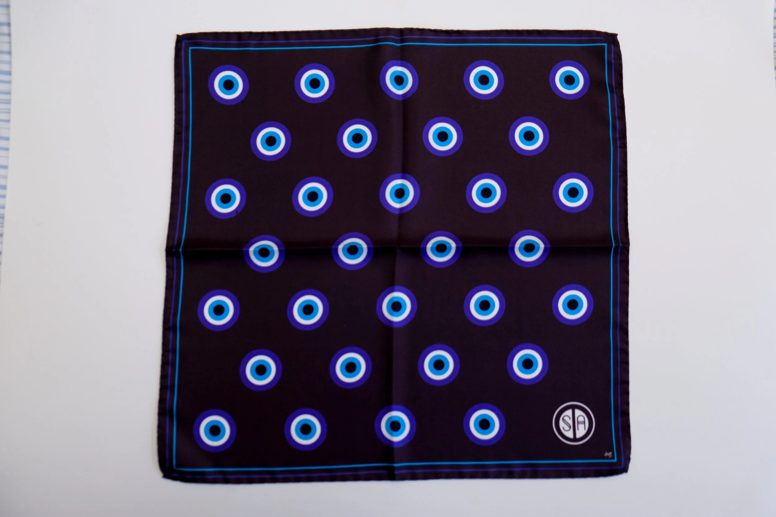 Evil Eye Silk Pocket Square