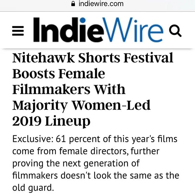 ~*NITEHAWK SHORTS FEST STARTS TOMORROW*~
Proud to be a part of the 61% of this year&rsquo;s programming that were directed by women! Check the indiewire article in our bio and see you at opening nite~ 🤩🤩
&bull;
&bull;
&bull;
@nitehawkcinema #NHShor