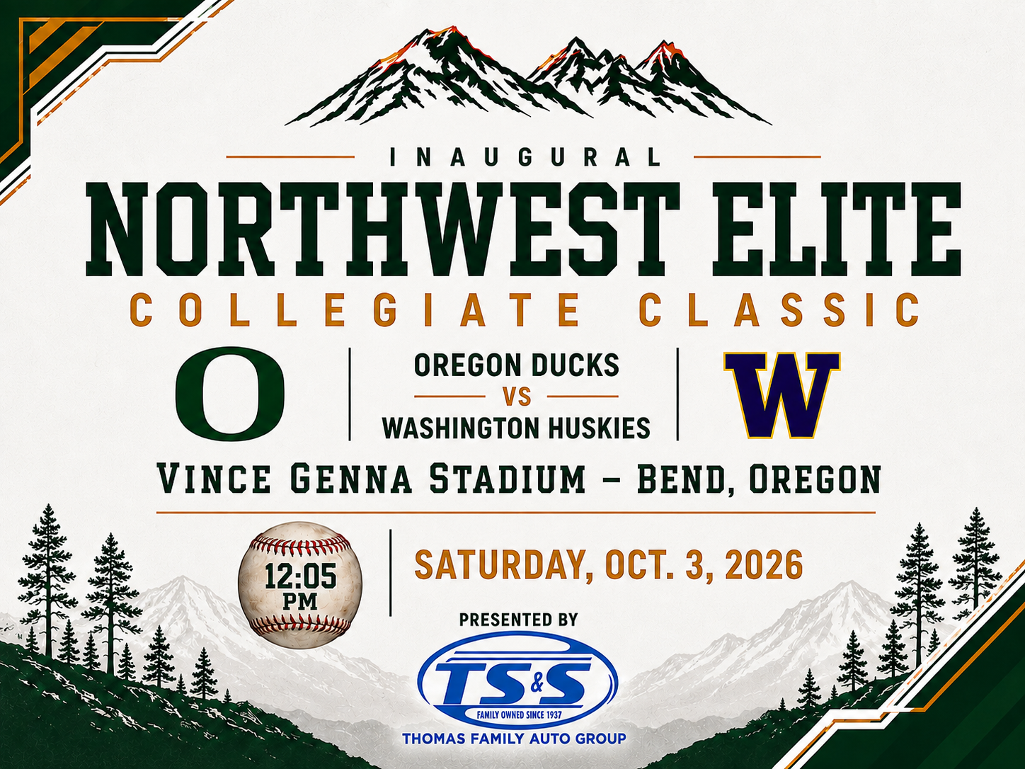 OREGON AND WASHINGTON TO BRING HISTORIC BASEBALL RIVALRY TO BEND