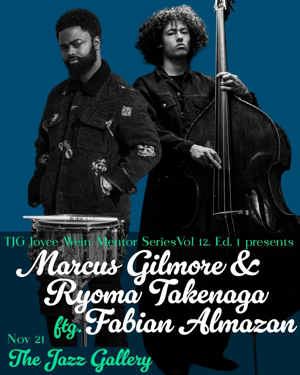 TJG Joyce Wein Mentoring Series: Marcus Gilmore & Ryoma Takenada artwork from The Jazz Gallery