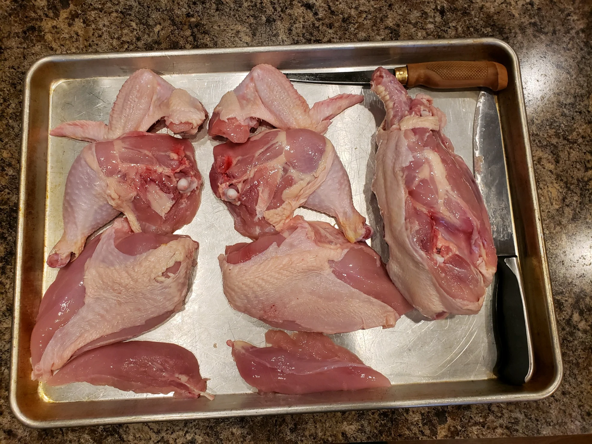 How to break down a whole chicken.