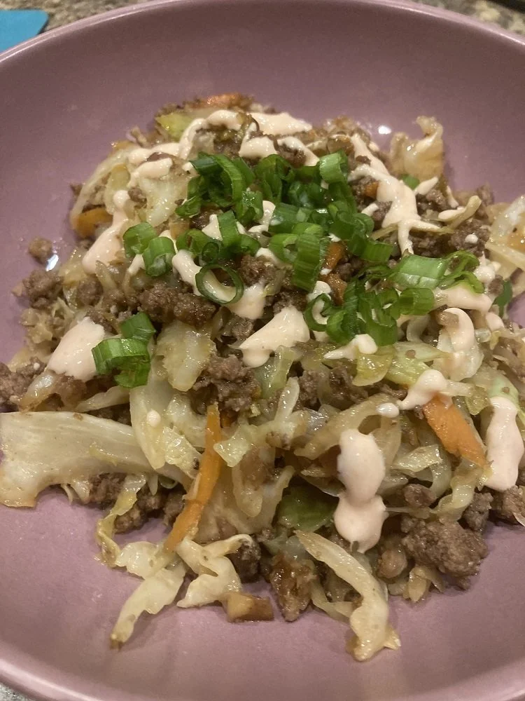 Ground Beef Egg Roll in a Bowl
